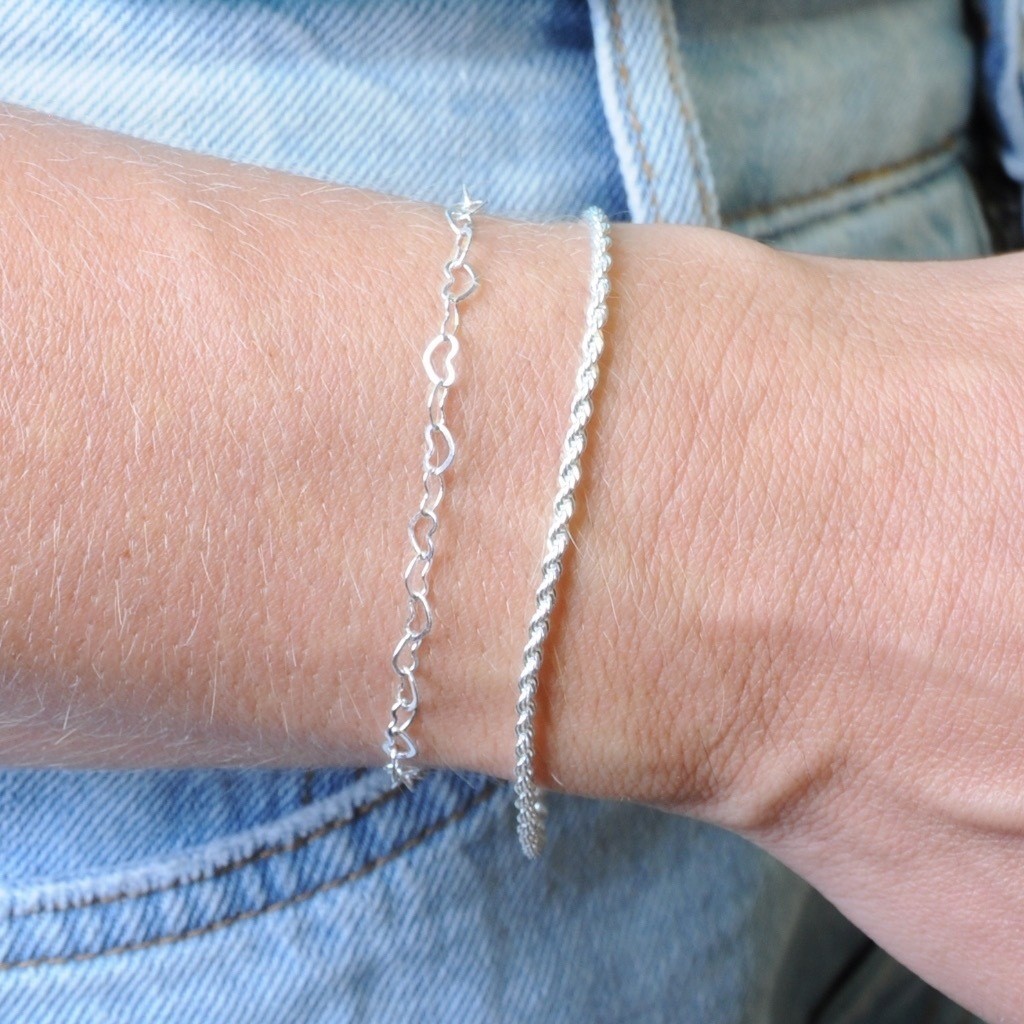 Kit 02 Pulseiras Femininas Prata 925 Semi joia Banhada em Oferta na Shopee