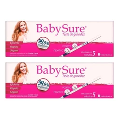 Kit 2 und Baby Sure Teste Gravidez c/ Fita