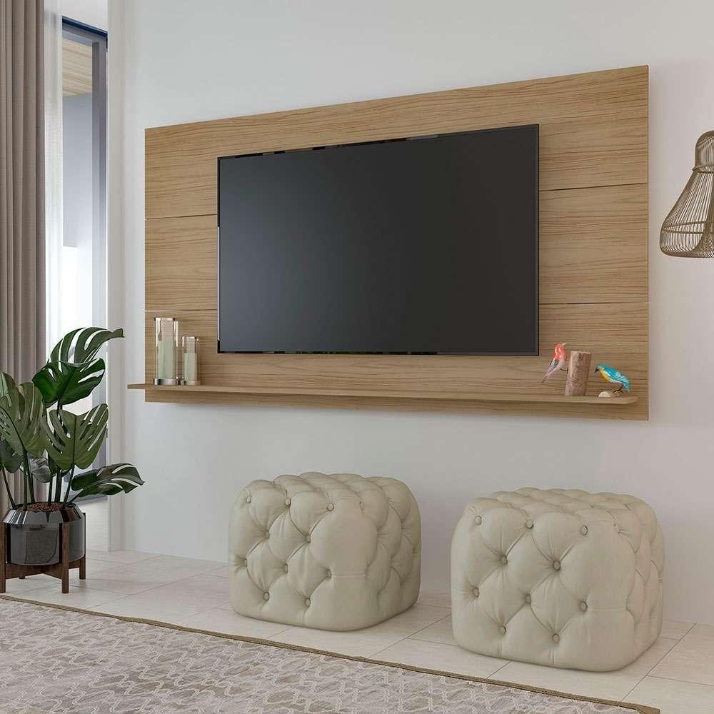 Painel para TV até 75 Polegadas Slim Carvalho - Home & Living