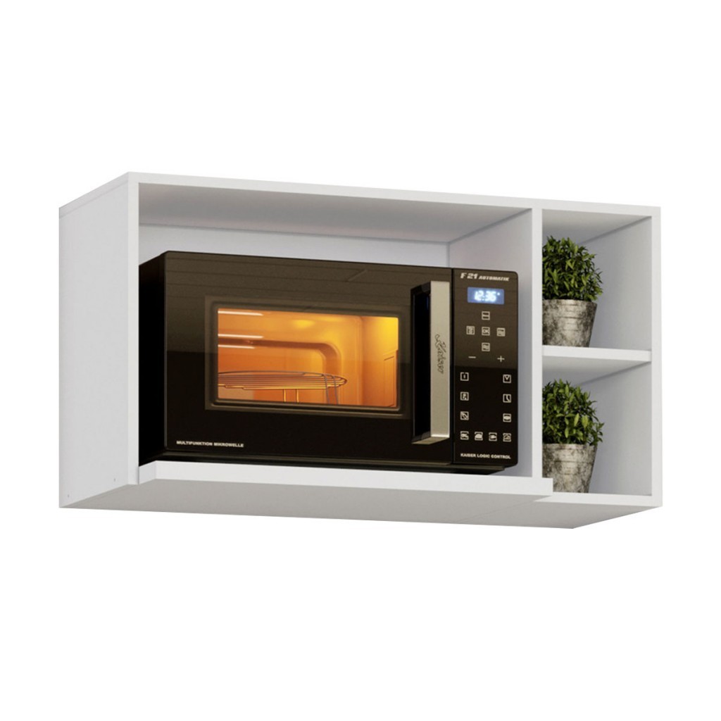 Armário Aéreo Cozinha Essência para Micro-Ondas 100% Mdf Branco - Henn - Home & Living