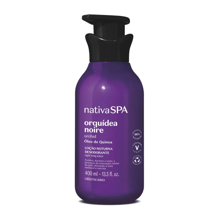 Loção Noturna Desodorante Corporal Nativa SPA Orquídea Noire 400ml