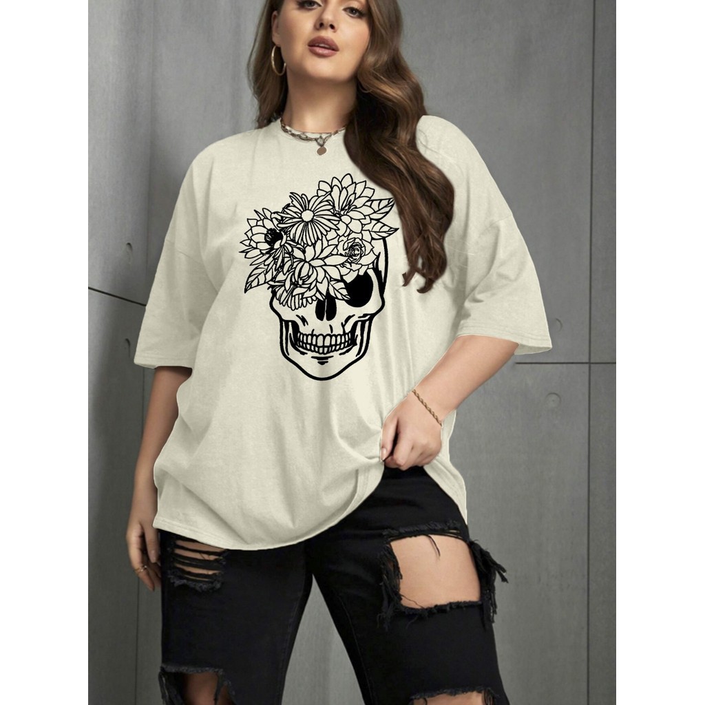 Camiseta Oversized Feminina Plus Size Mulher Tumblr Blusa Unissex Streetwear Confortável Camisa em Oferta na Shopee