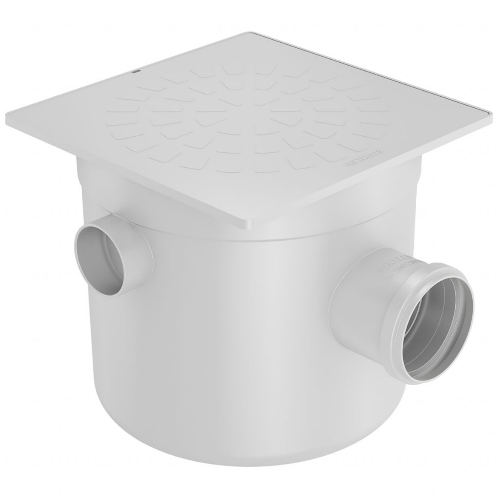 Caixa Sifonada Quadrada Branca 100mm X 100mm X 50mm Fortlev
