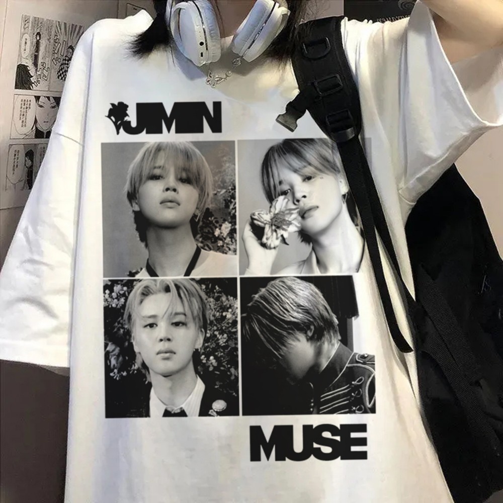Camiseta Unissex Estampado Com Cantor Jimin maligu