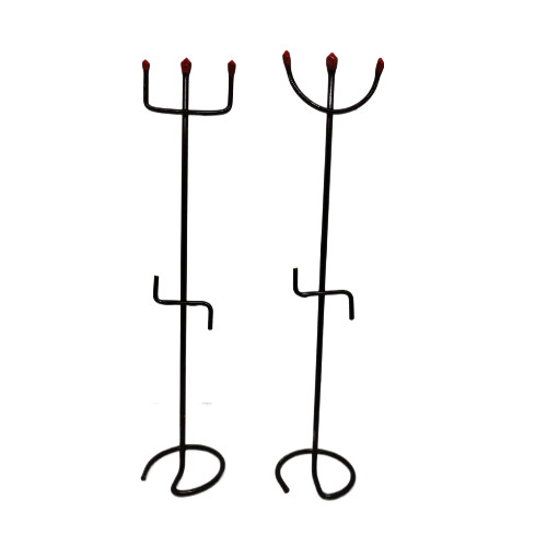 Kit Garfo Exu e Pombagira 30cm ferro com base