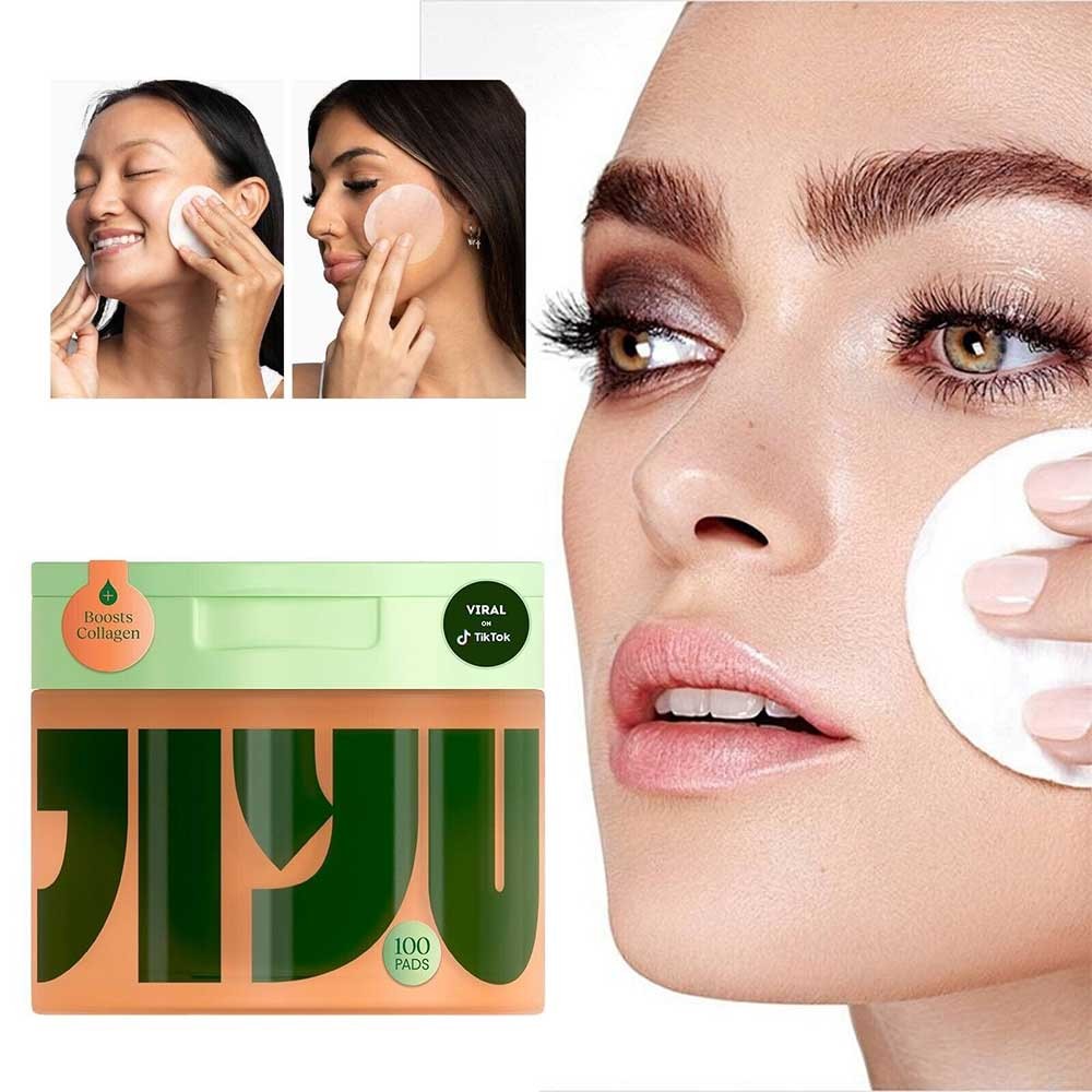 100Pcs Jiyu Skincare Anti-Aging Dark Spot & Wrinkle Minimizing Toner Pads Skin Care Accessorie