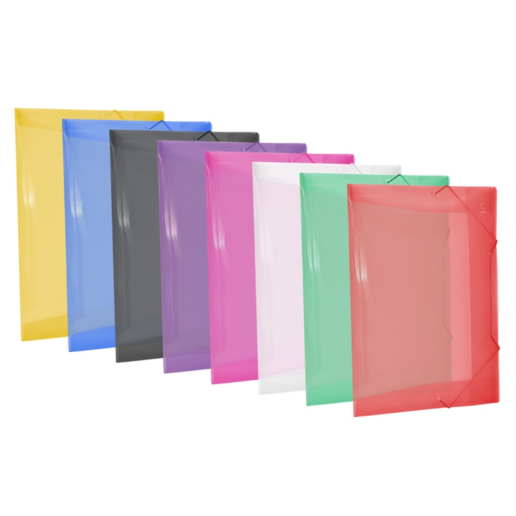 Kit 100 Pastas com Elástico e Aba Grande A4/Ofício - 335x235mm - Modelo fino