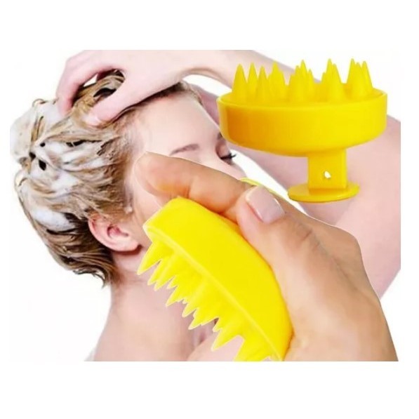 Escova Silicone Limpeza Capilar Massagem Spa Cabeça Corpo, CORES DIVERSAS em Oferta na Shopee