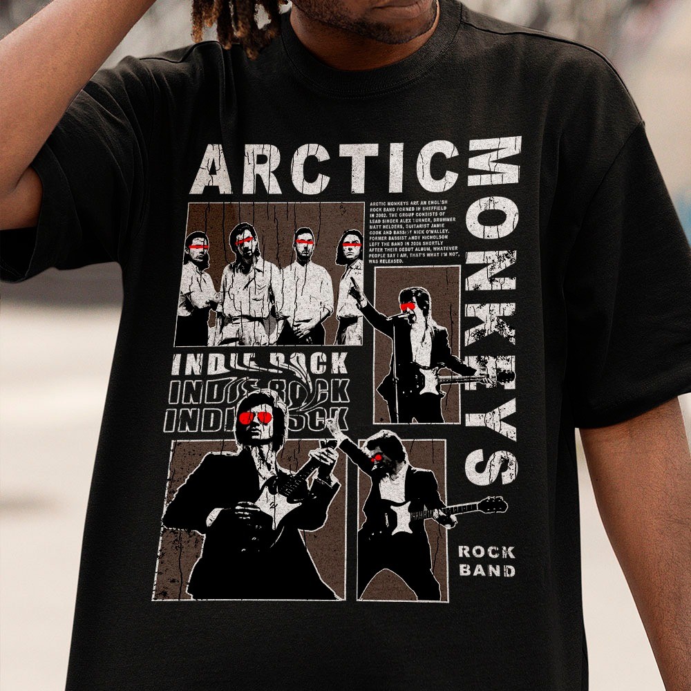 Camiseta Básica Camisa Arctic Monkeys Indie Rock Banda Vintage Teen Unissex