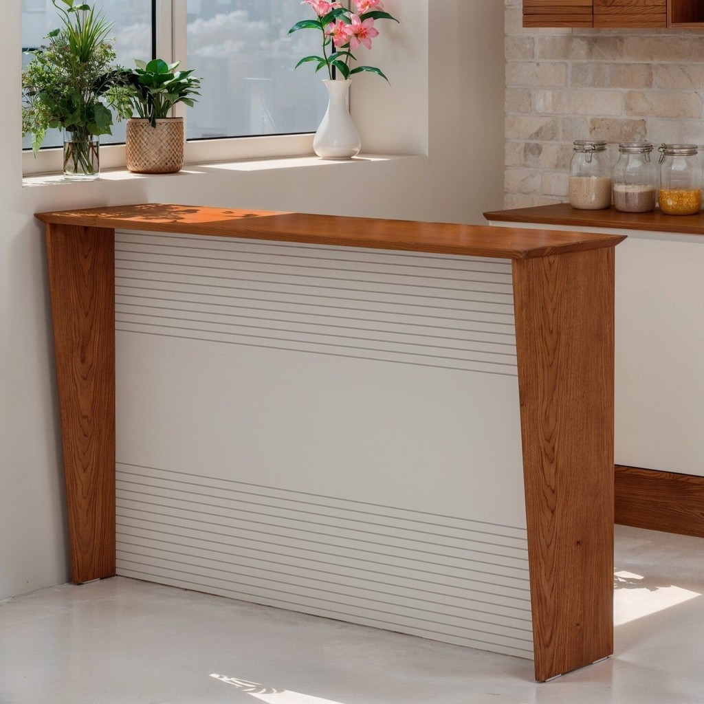 Bancada Ilha Gourmet para Cozinha 156cm 100% Mdf com Tampo em 45 Graus - Home & Living