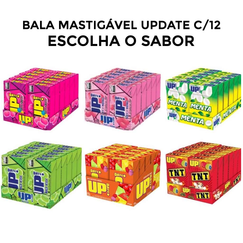 Bala Mastigável Up Date c/12 ESCOLHA O SABOR - Riclan