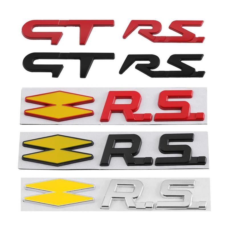 3D Metal GT Logotipo RS Esporte Emblema Decalque Adesivo Para Renault Logan Clio Megane Kangoo 1 2 3 4 Captur Espace Twi