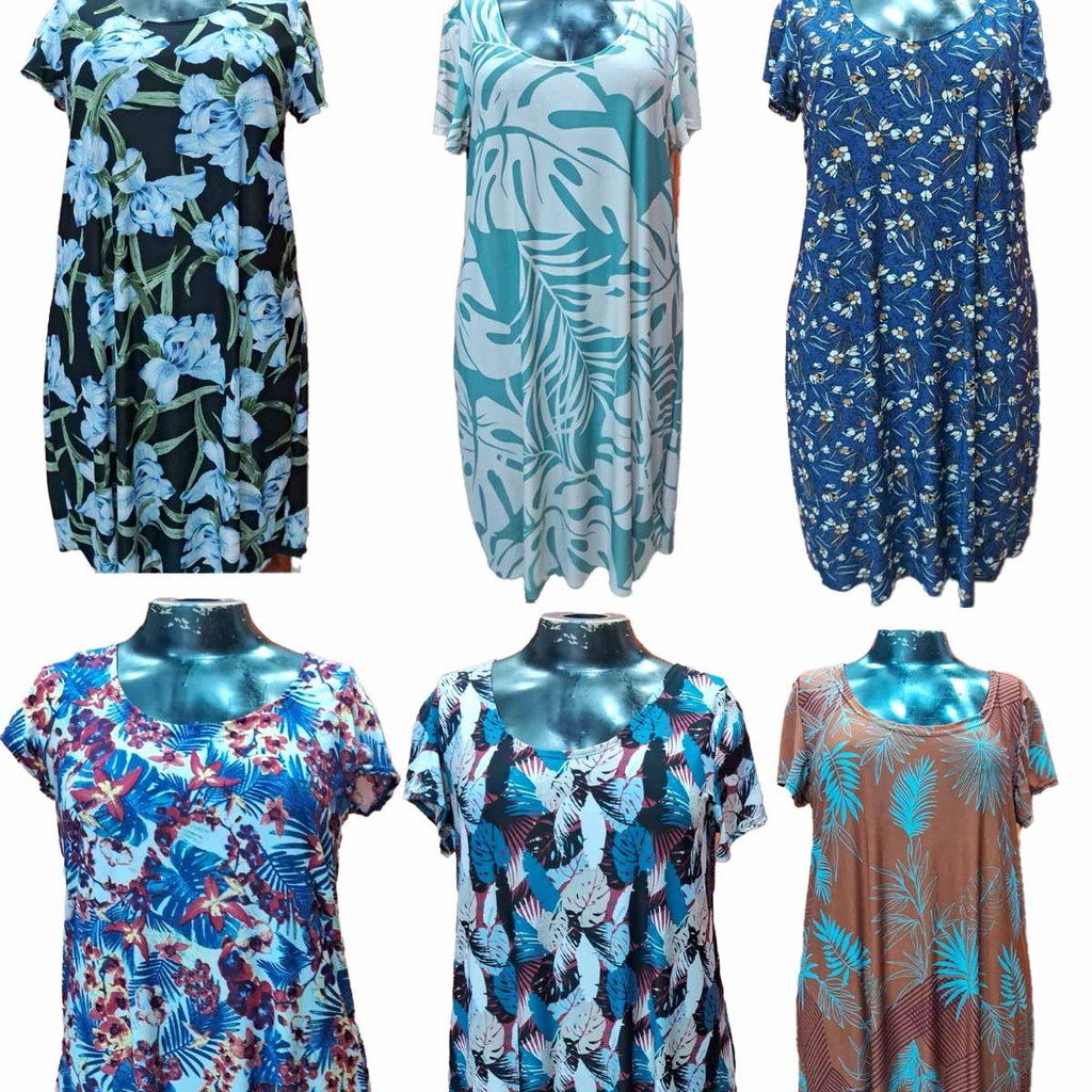 Vestido Malha Fria Liganet Verão Estampa Feminino Sortidos Plus Size em Oferta na Shopee