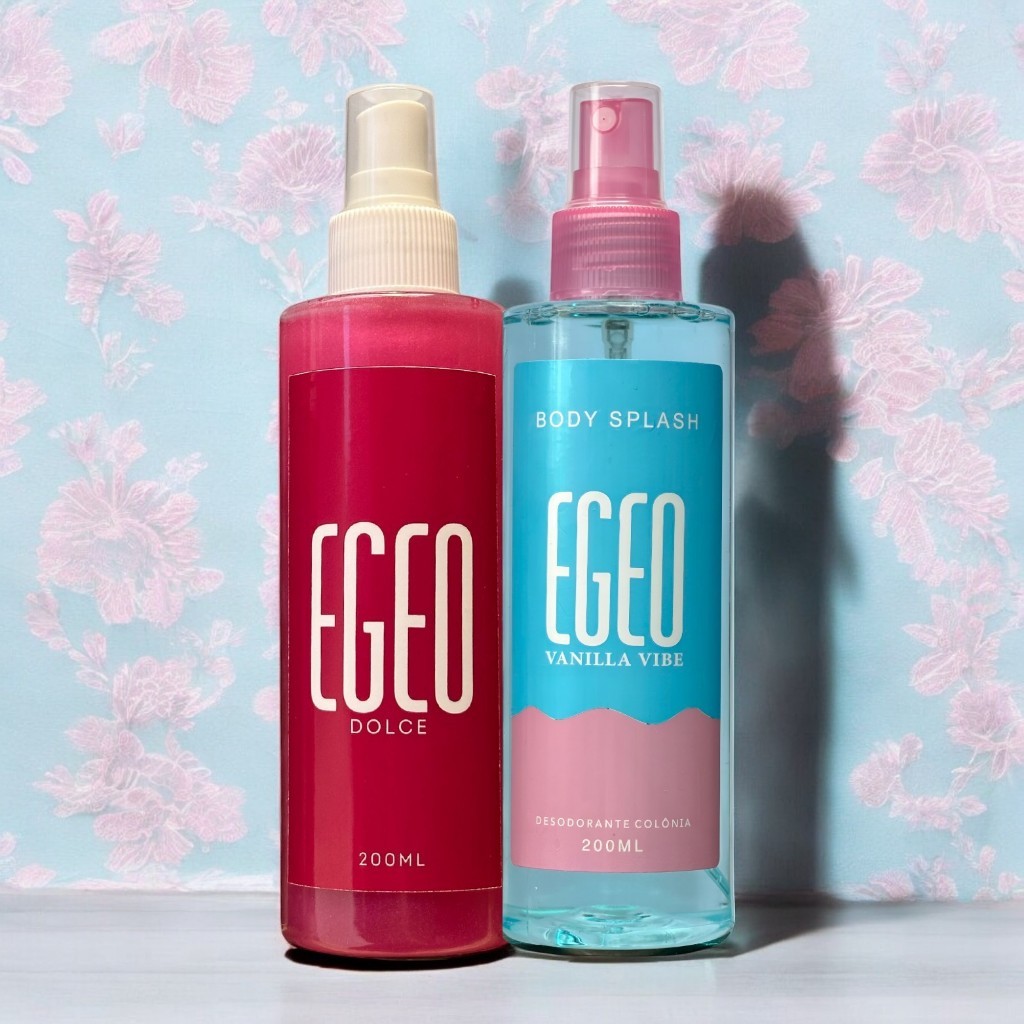 Kit 2 Body Splash Linha EGEO - Vanilla Vibe + Egeo Dolce 200ml cada