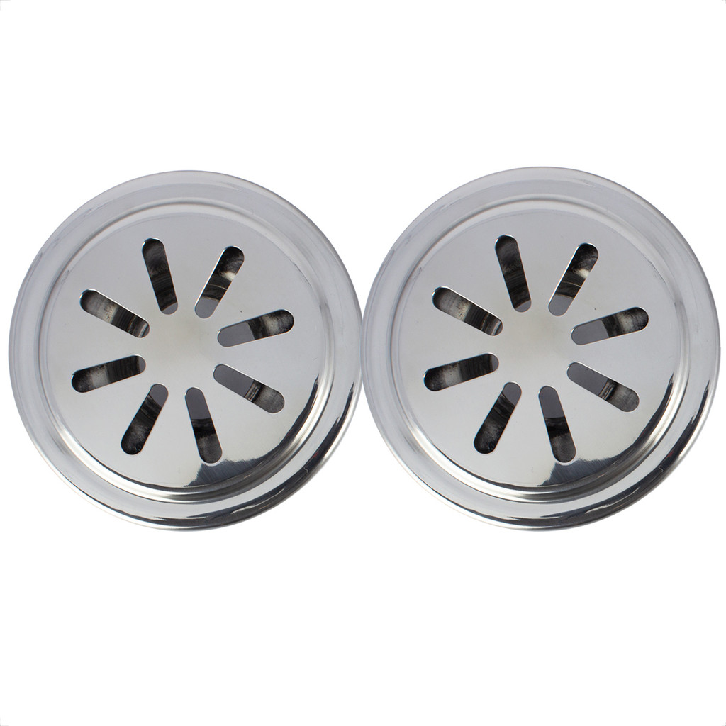 Kit 2 Drenos Nivelador de Parede Encaixe 50mm Inox para Piscina