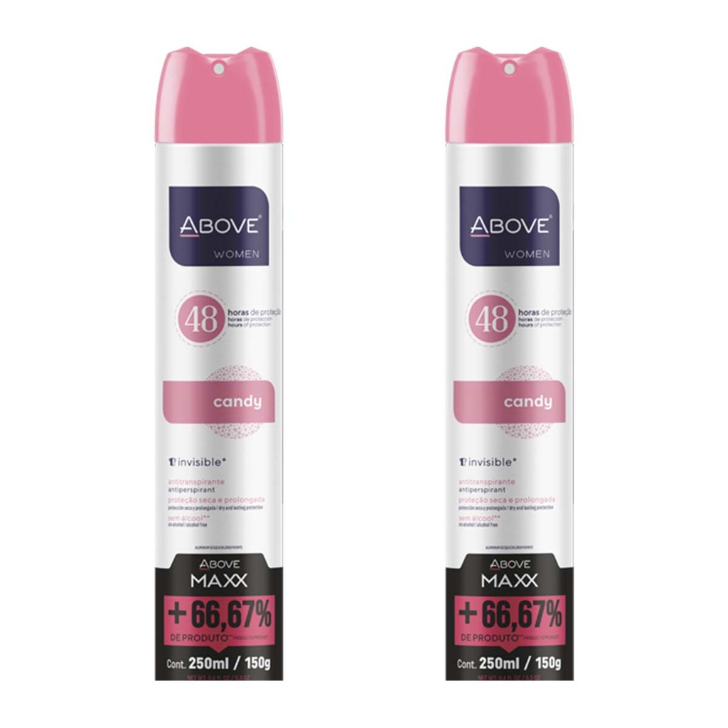 Kit 2 und Desodorante Above Aero 250ml Maxx Clas Candy