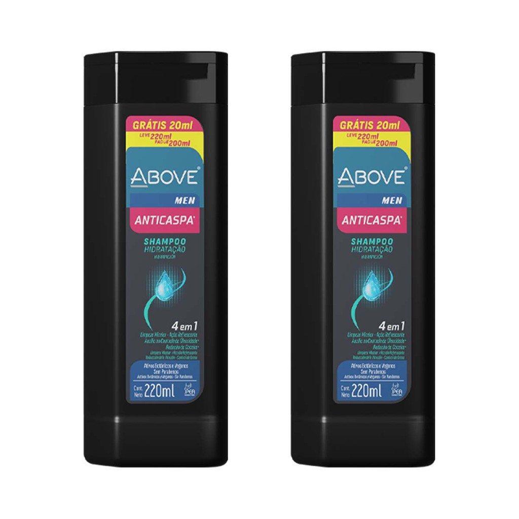 Kit 2 und Shampoo Above Anticaspa Men 4 em 1 325ml