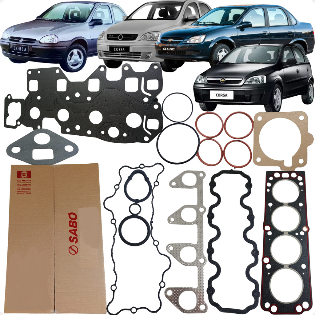 Jogo Junta Superior Cabeçote Corsa Celta Prisma Antigo 1.0 8v Sabó em Oferta na Shopee