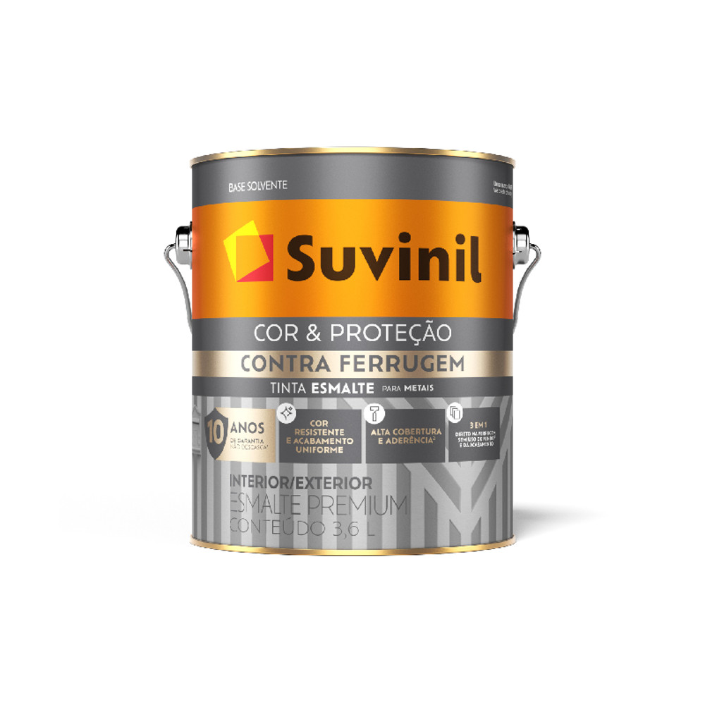 Tinta Esmalte Contra Ferrugem Várias Cores 3,6L Suvinil