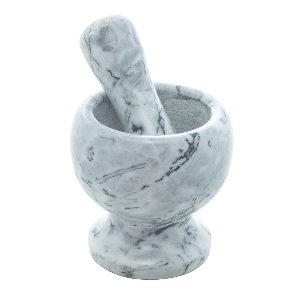 Pilão de Mármore com Socador  11cm x 11cm - Wolff