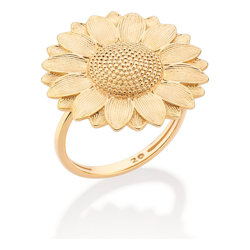 Anel Botão Girassol Rommanel 513405 em Oferta na Shopee