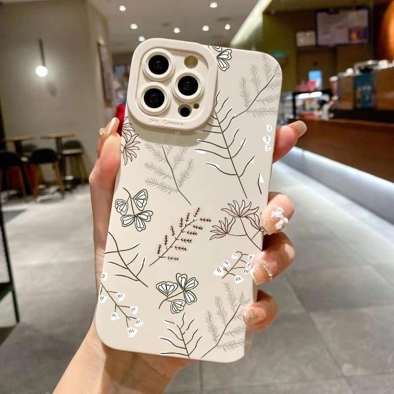 Capa Flexível De Silicone Líquido Branco Para Celular Samsung Galaxy A54 A05 A32 A05S A14 A34 A13 A23 A33 A53 A73 A52 A52S A15 A35 A55 S23 FE S22 S21 S24 S23 Ultra Plus Fosca