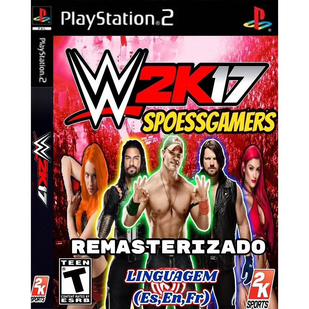 Wwe 2k17 Luta Remasterizado Ps2 Compativel Patch