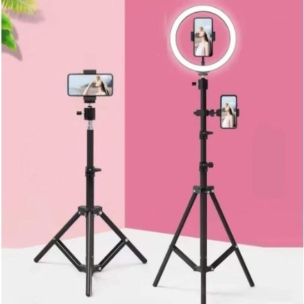 Ring Light Completo Iluminador Portátil  8 10 12 14 Polegadas 26cm Tripé 2,0  Com Suporte Para Celular 2.10 Metros