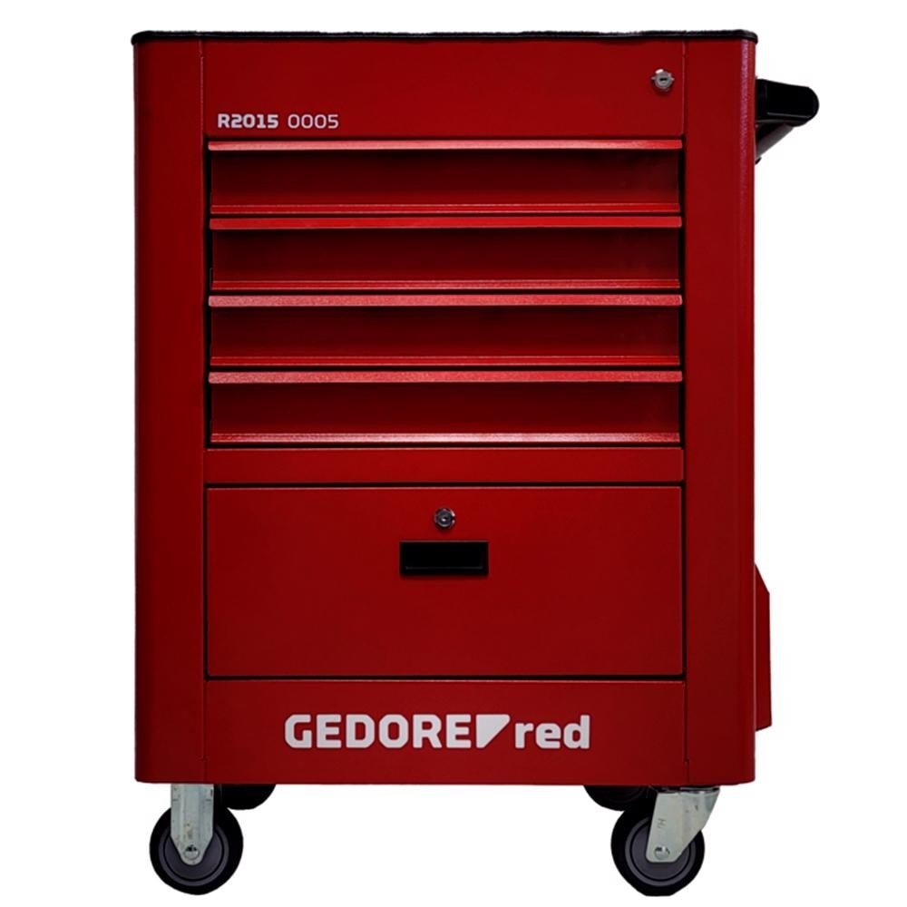 Carrinho para Ferramentas 5 Gavetas com Suporte de Torquimetro GEDORE RED