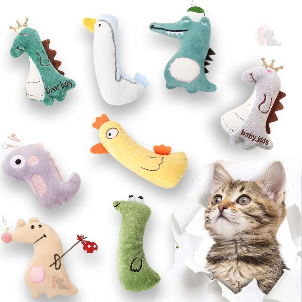 Kit 5 Brinquedos Pelúcias Com Catnip Brinquedo Pet para Gatos Bichinhos engraçados em Oferta na Shopee
