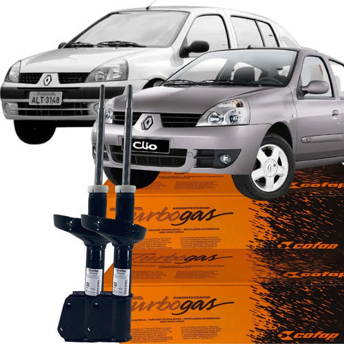 Kit 02 Amortecedor Dianteiro Cofap Clio Sedan 1.0 16v 2002 em Oferta na Shopee