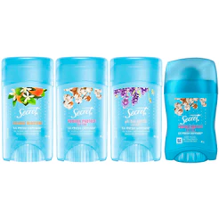 DESODORANTE SECRET ANTITRANSPIRANTE 45G ( 1 unidade escolha )