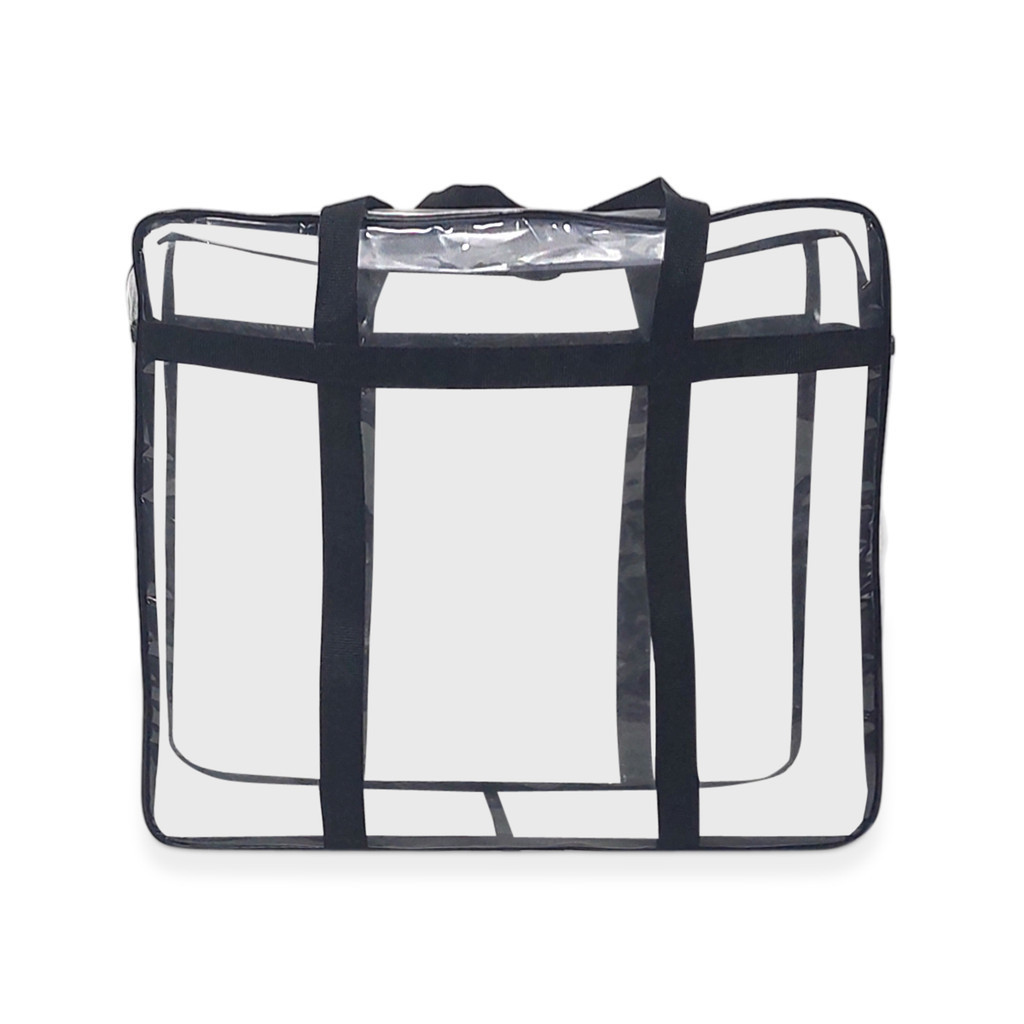 Bolsa sacola cristal PVC transparente organizador guarda roupa cobertor roupa 50x40 viagem passeio