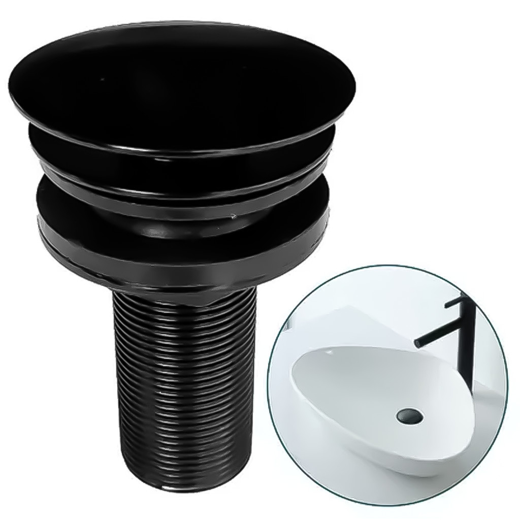 Válvula Ralo Click Escoamento Plástica Preto 7/8Pol. Para Cubas Pias Lavatório Banheiro Up Luxo em Oferta na Shopee