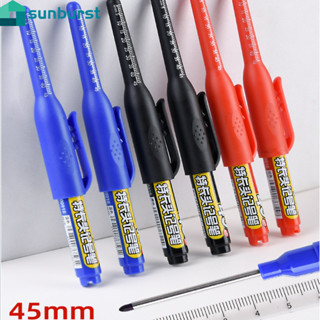 Caneta Marcadora De Cabeça Longa-Tinta Recarregável-Perfuradora De Metal De 45mm-Impermeável E Durável Seca Rápida Linha Profunda-Ferramentas Para Trabalhar Madeira em Oferta na Shopee