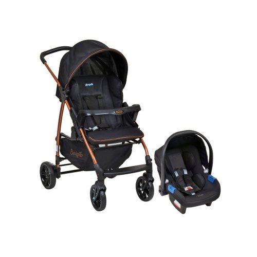 Carrinho de Bebê Travel System Ecco 4 Rodas 4 Posições Suporta Crianças de Até 15Kg Burigotto - Mom & Baby