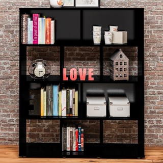 Estante para Livros Book 10 Nichos Preto - Artely em Oferta na Shopee