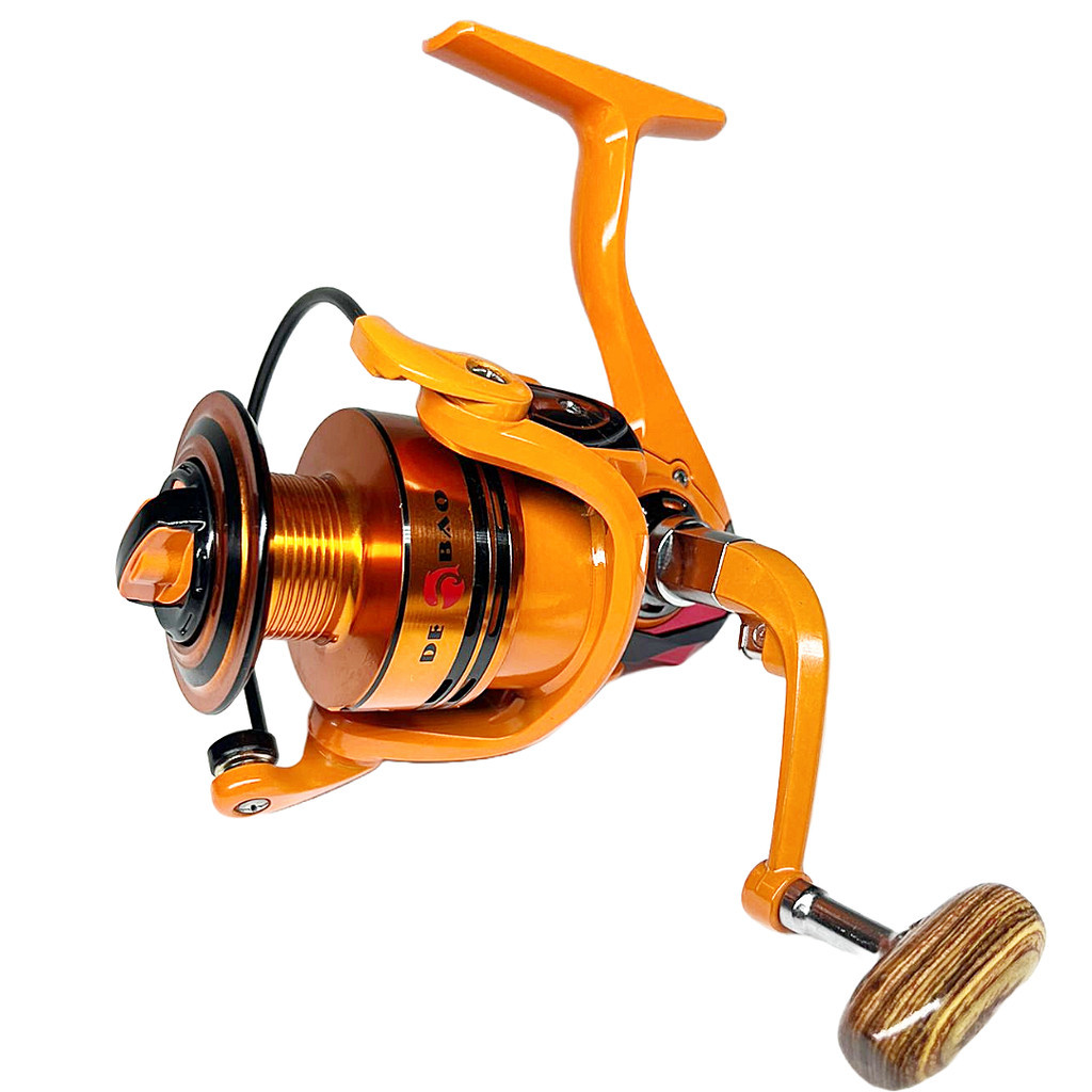 MOLINETE DE PESCA DEBAO BF 5000 - 11 ROLAMENTOS - DRAG: 12KG - ALUMINIO - LARANJA