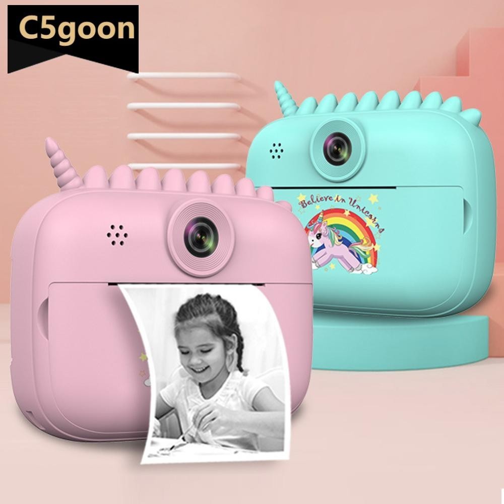 C5GOON Câmera Inteligente De Impressão Térmica Para Crianças HD Digital Unicórnio De 4000W Instantânea B1N1