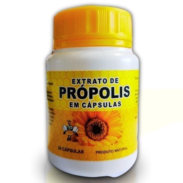 Kit 3 Un Suplemento Extrato De Própolis Em Cápsulas 30 Cápsulas Para Gripes - 500mg