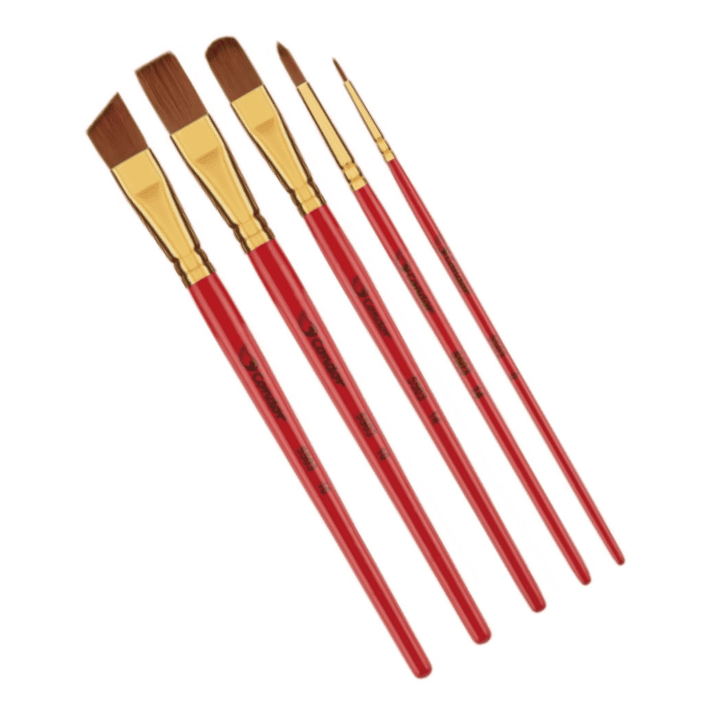 Pincéis Práticos Conjunto Artístico Kit Com 5 Un Condor 5503