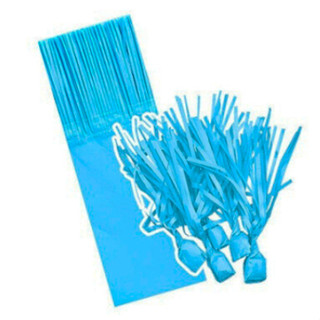 Papel para Bala de Coco - 8,5 x 21,5 cm - Azul Médio - 48 unidades - CampFestas - Rizzo em Oferta na Shopee