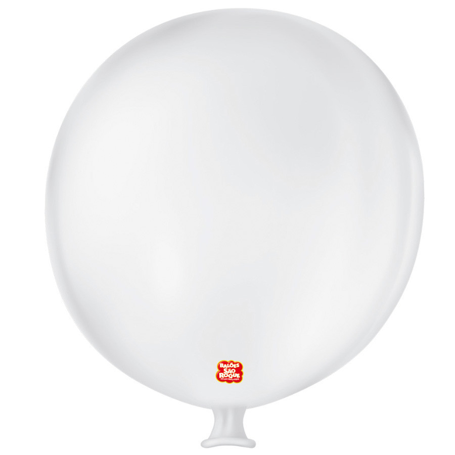 Balão de Festa Látex Gigante 3 pés - 91cm - Branco Polar - 1 unidade - São Roque - Rizzo - Home & Living