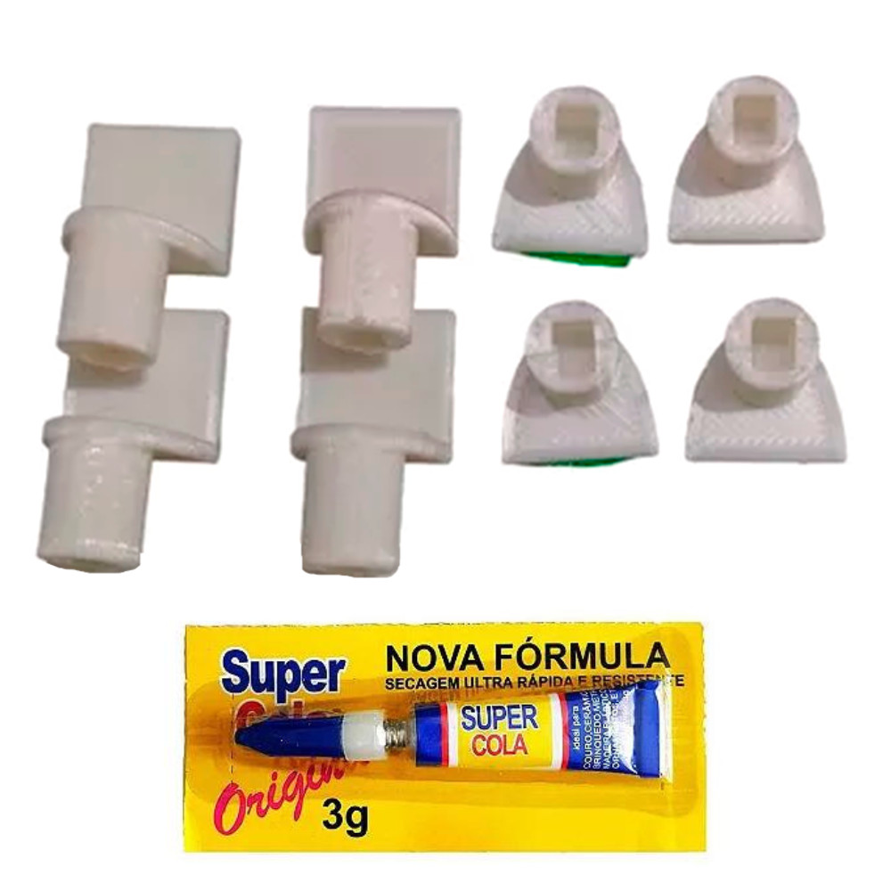 KIT REPARO ALETA  AR CONDICIONADO SPLIT KIT  4 PECAS + COLA Brastemp, Electrolux, Comfee, Consul, LG, Midea, Samsung,TCL