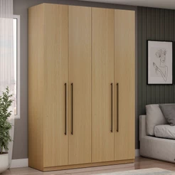 Guarda-Roupa Solteiro Infinity 4 Portas 3 Gavetas Savana - Genialflex