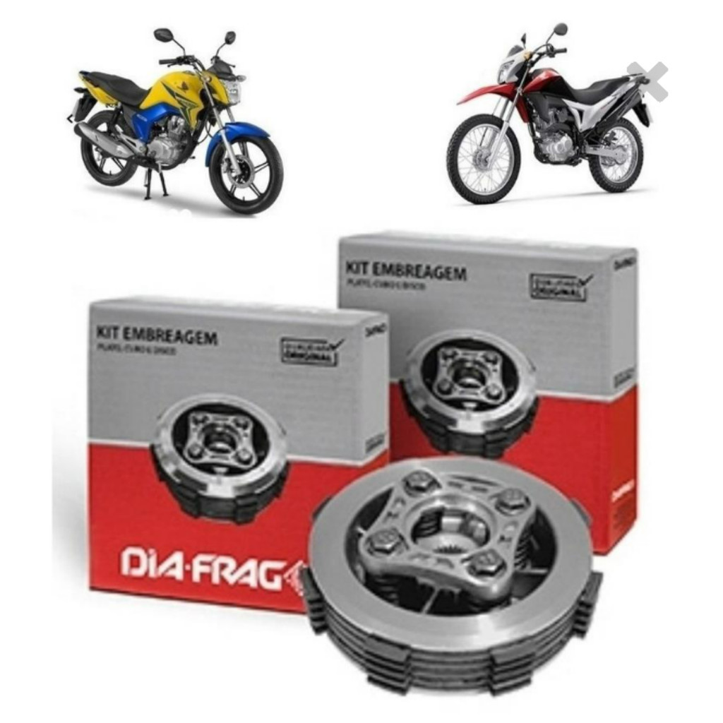 Kit Embreagem Titan Cg 150 Flex Esd Ex 2004 à 2018 Original Diafrag