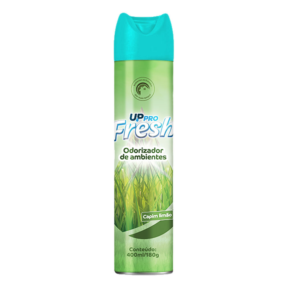 Odorizador de ambiente aerossol 400ml/180g - Capim limao - Up Fresh