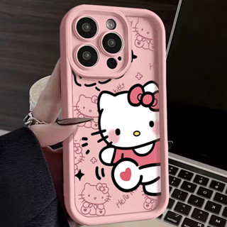Capa De Telefone Para iPhone 16 17 15 14 13 12 11 Pro Max 16e 7 8 XR X 12 13 Mini Bonito Olá Kitty Silicone Macio em Oferta na Shopee