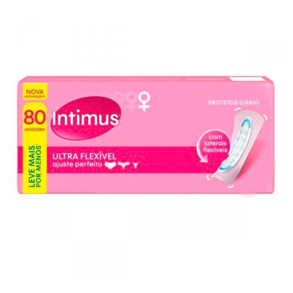 Intimus Protetor Diário Ultra Flexivel Com 80 Unidades