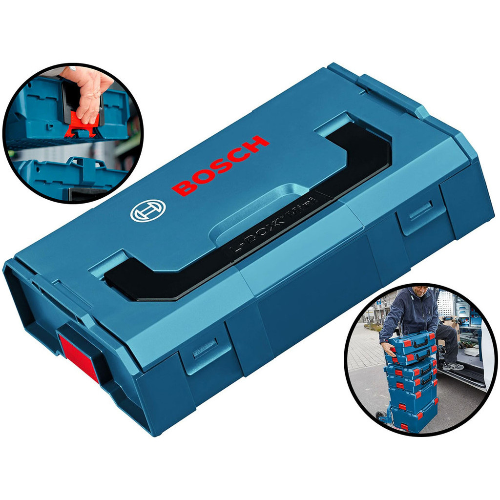 Maleta De Transporte Plástica L-boxx Mini Para Ferramentas Acessórios Com Compartimentos Bosch